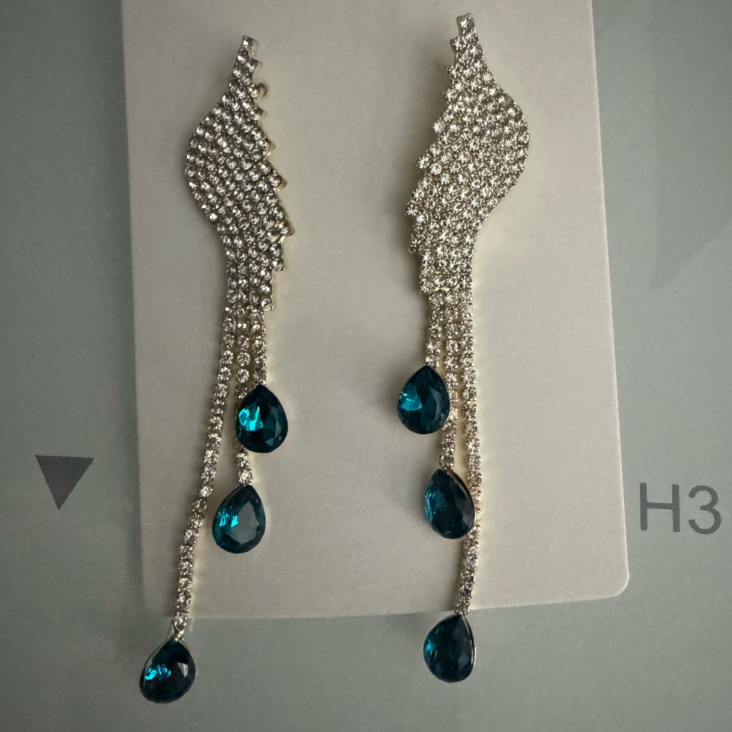 Blue Diamond Earrings